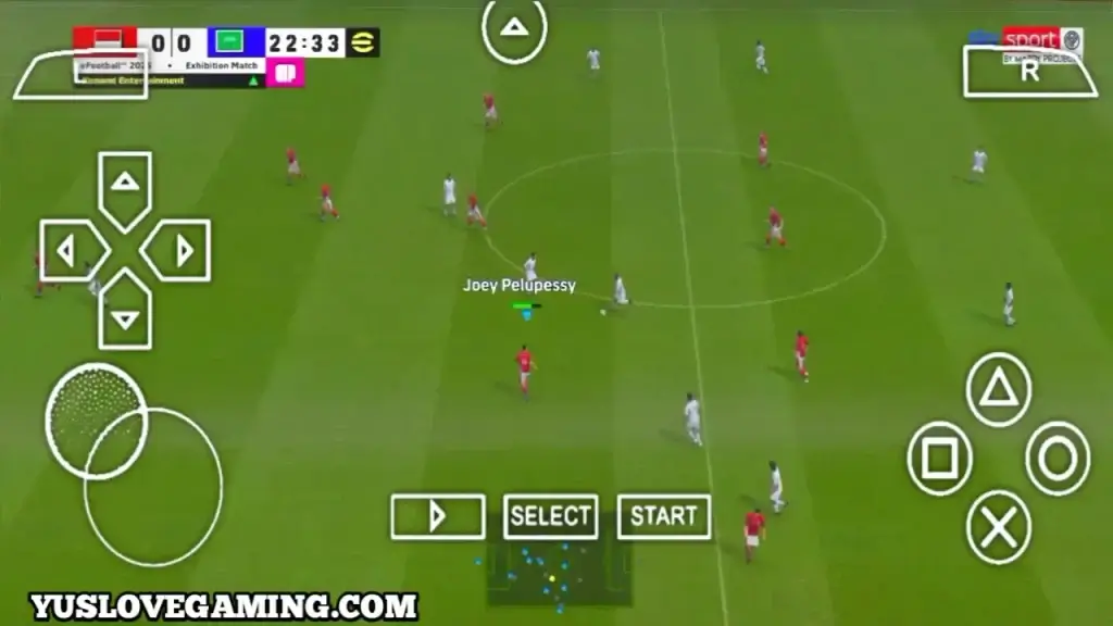 eFootball PES 26 PSP Android offline gameplay showing updated kits and player faces