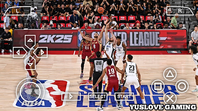 Play NBA 2K25 PPSSPP offline on Android, 800MB size, lastest 2025 updated players.