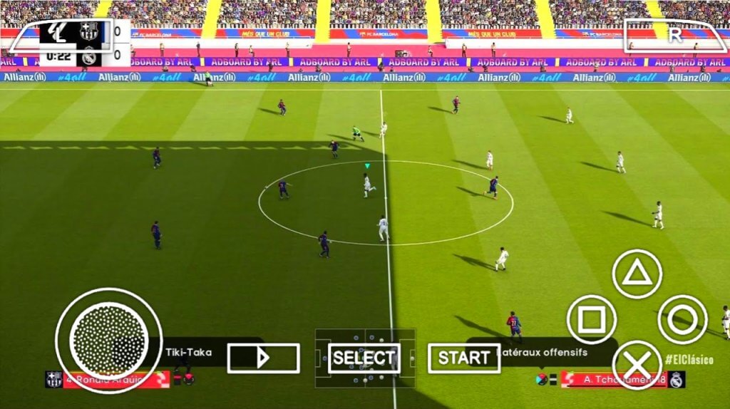 FIFA 26 PSP Mod English version gameplay with no texture, no savedata, and realistic HD football action