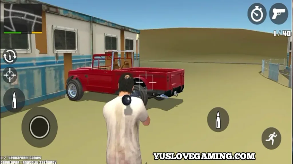 GTA V mobile action scene showing explosive bomb detonation during intense mission in Los Santos.