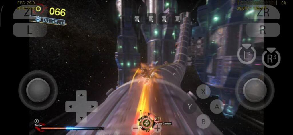 Shadow the Hedgehog unleashing chaos powers in an epic boss fight scene from Generations Switch