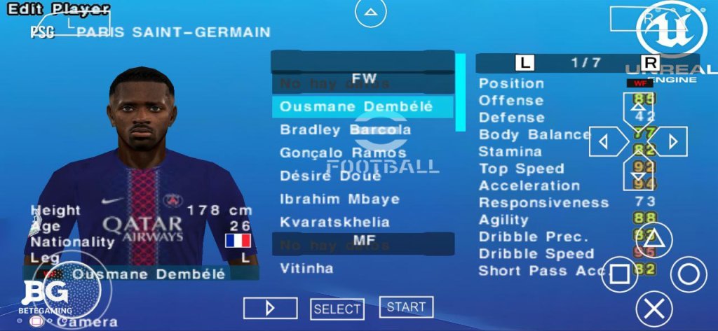 PES 2026 PSP Android transfer window highlights with updated players in their new clubs