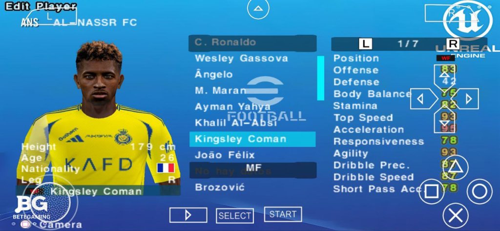 PES 2026 PSP updated transfers featuring star players in their new 2025/2026 season clubs