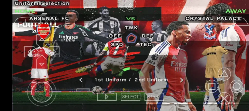 eFootball PES 2026 PSP ISO V2 gameplay showing players entering stadium in 4K graphics with updated kits and lighting effects