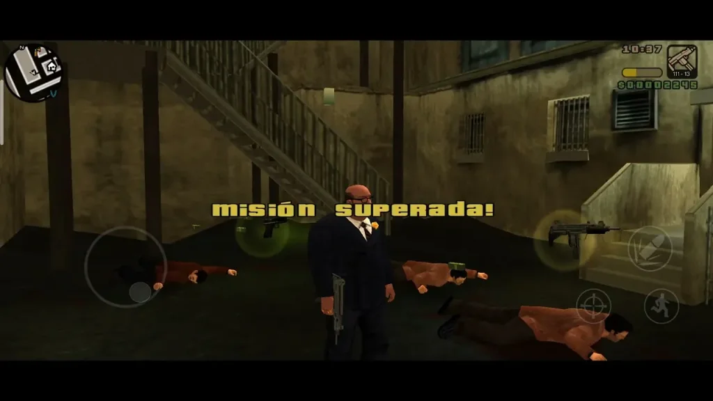 GTA Sindacco Chronicles running smoothly on Android device with detailed environment and shadows