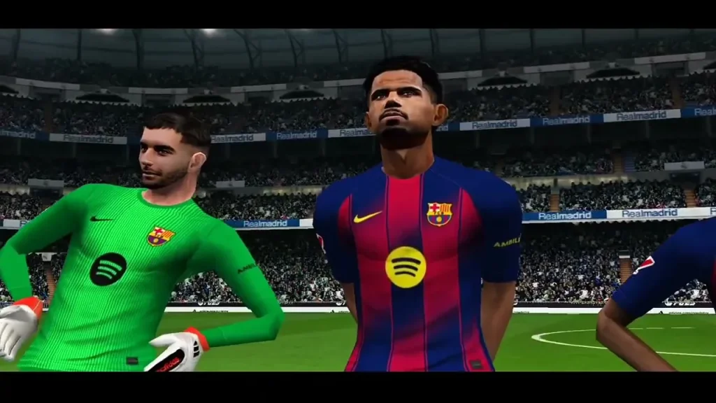 EA SPORTS FC 26 PSP ISO Android gameplay showing PS5 camera view in 4K graphics