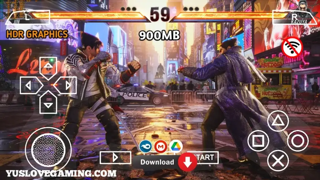 Tekken 8 PSP Android gameplay showing intense fighting between new characters in HD graphics