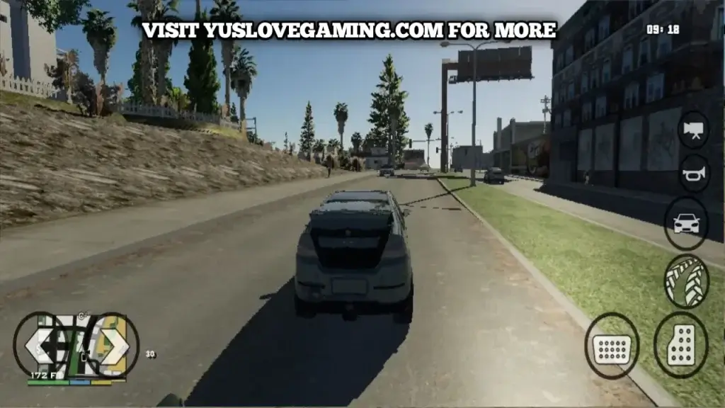 GTA San Andreas (GTA V Mod) Franklin driving sports car in Los Santos
