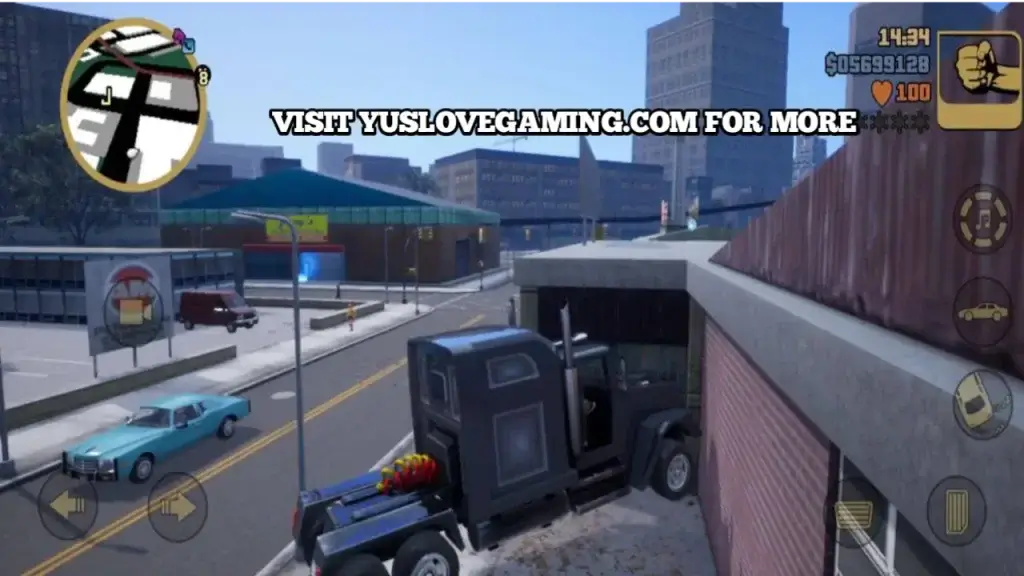 GTA 3 Android mobile version with PS3-quality graphics, open-world driving, and upgraded character models