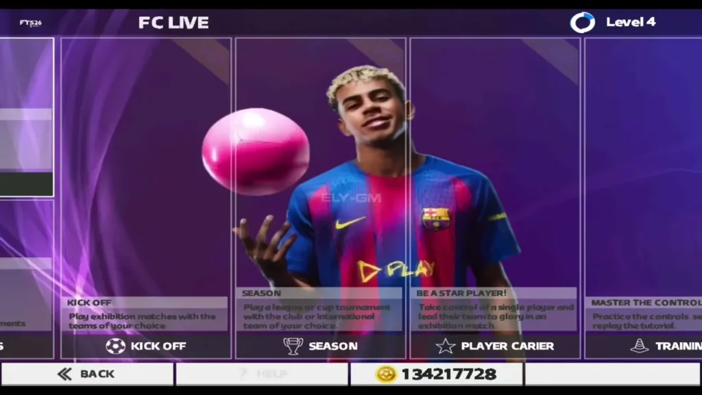 FTS 26 gameplay screenshot showing new player kits and improved field graphics