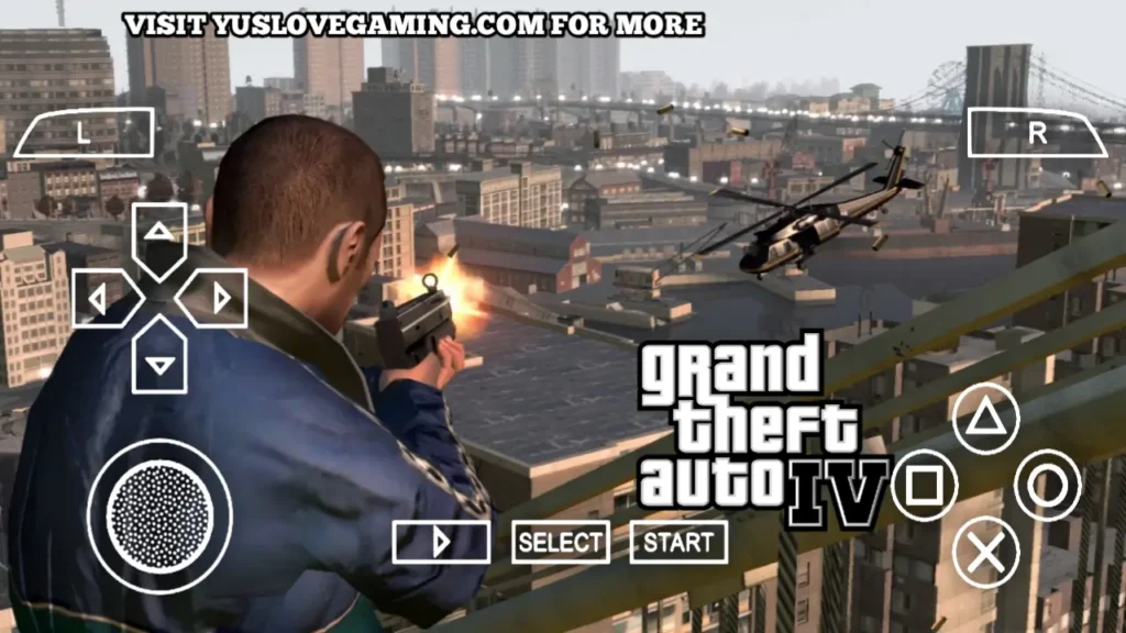 GTA IV PSP gameplay showing Liberty City