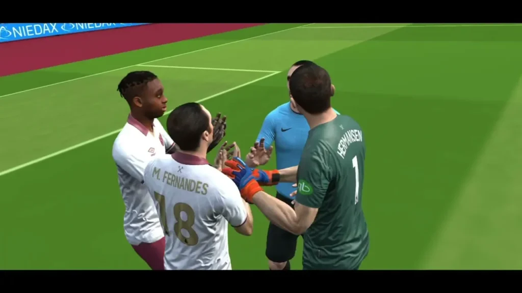 FIFA 16 MOD FC 26 gameplay on Android featuring PS5-style 4K graphics and 2026/27 kits.