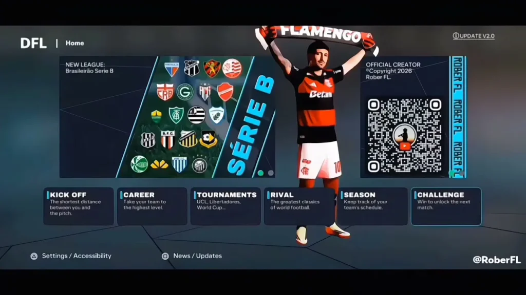 FIFA 16 MOD DFL 2026 gameplay showing updated kits and HD graphics