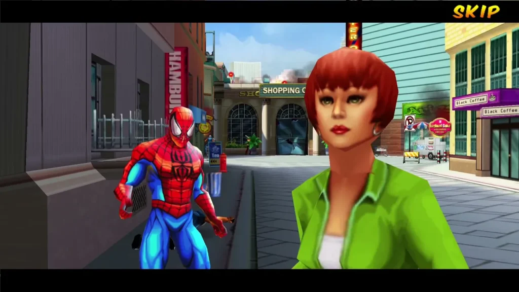 Ultimate Spider-Man Total Mayhem APK Android Offline 2 Mobile gameplay interface with Spider-Man action controls