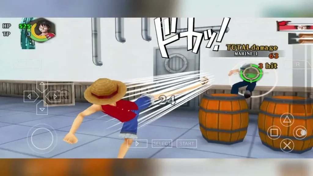 Luffy and Straw Hat crew exploring colorful anime environment