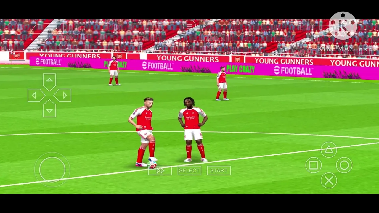eFootball PES 2026 PPSSPP gameplay showing 4K graphics and UCL kits