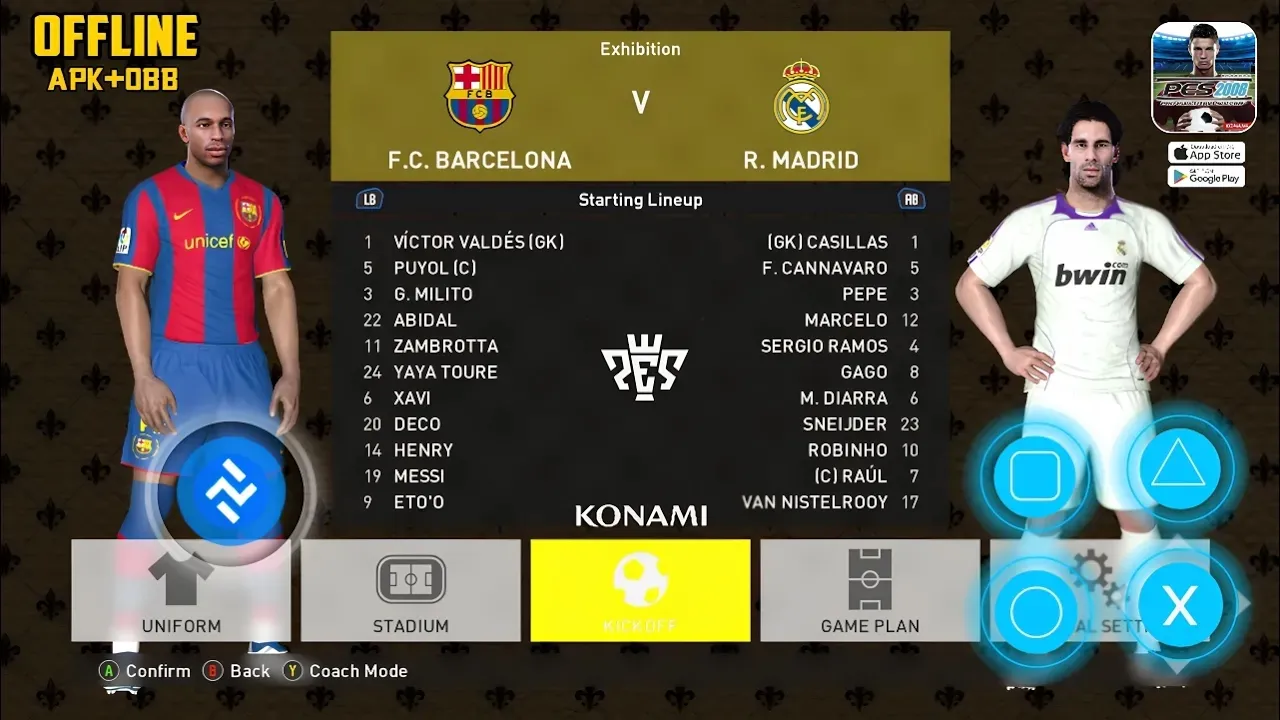 PES 2008 MOBILE OFFLINE ANDROID PS4 GRAPHICS FIFA 16 MOD THEME