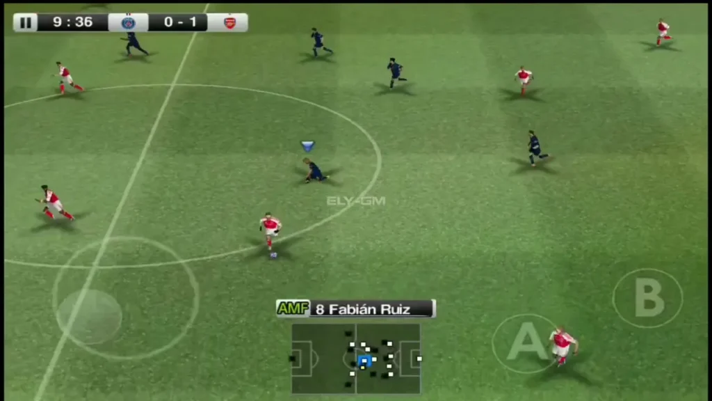 Winning Eleven 2026 Mobile gameplay showing HD football graphics on Android