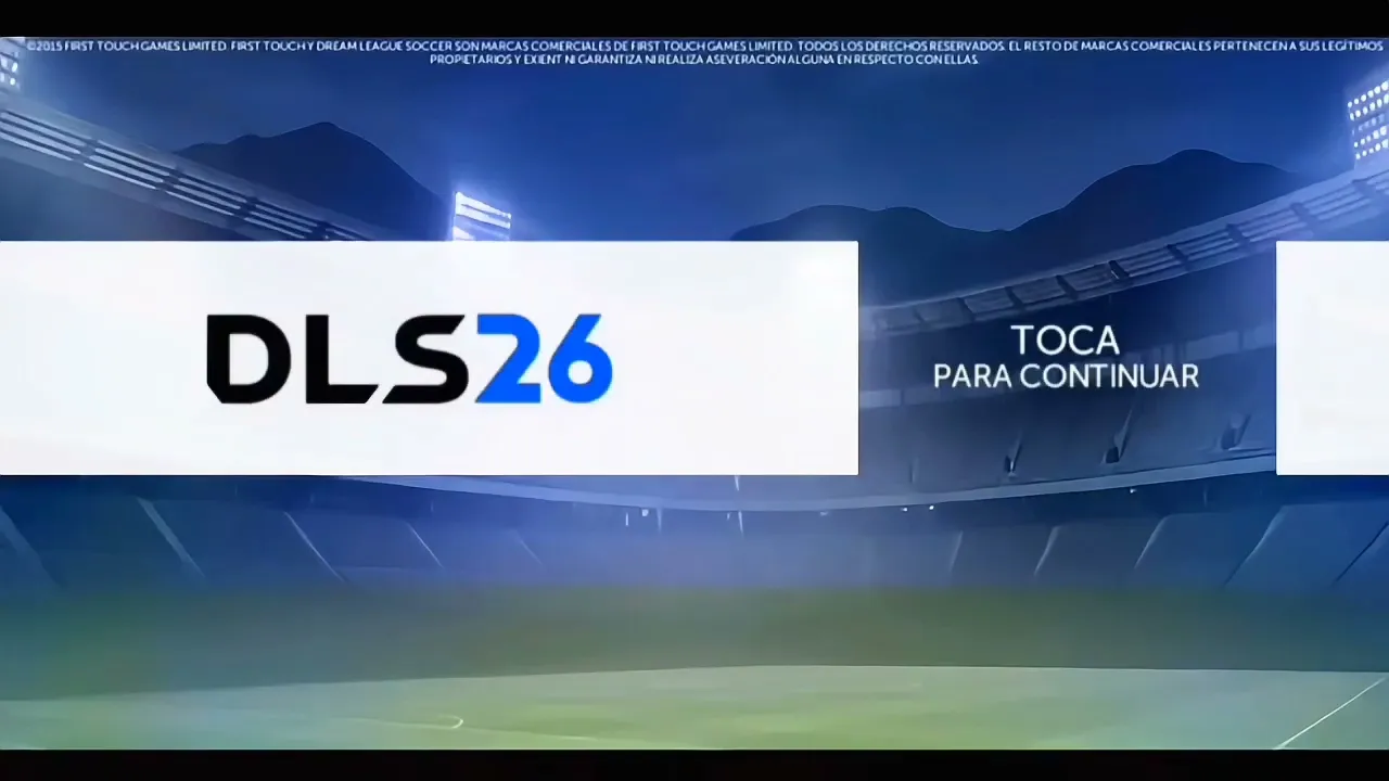 Android football game showing redesigned menu interface and modern stadium atmosphere.